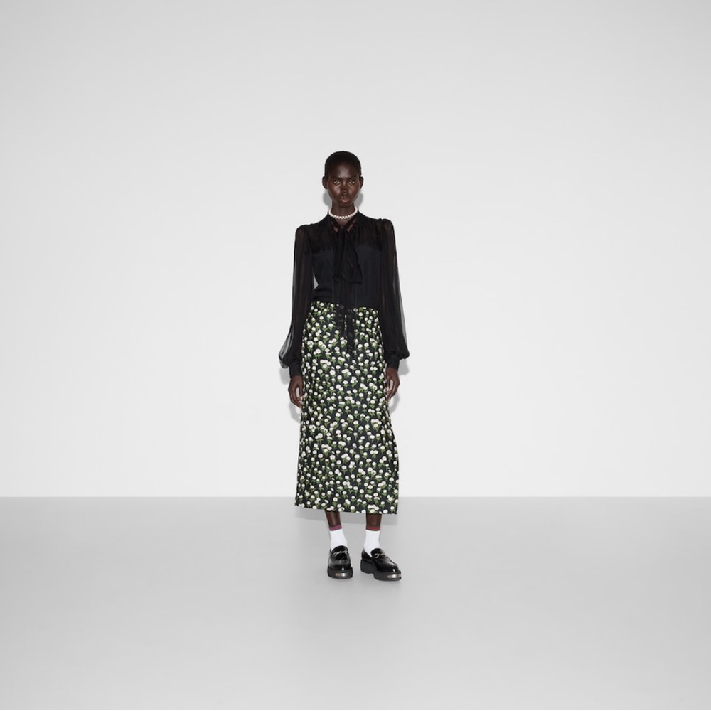 GUCCI Sheer Blouse with Bow - Picture 3 of 8